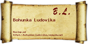 Bohunka Ludovika névjegykártya